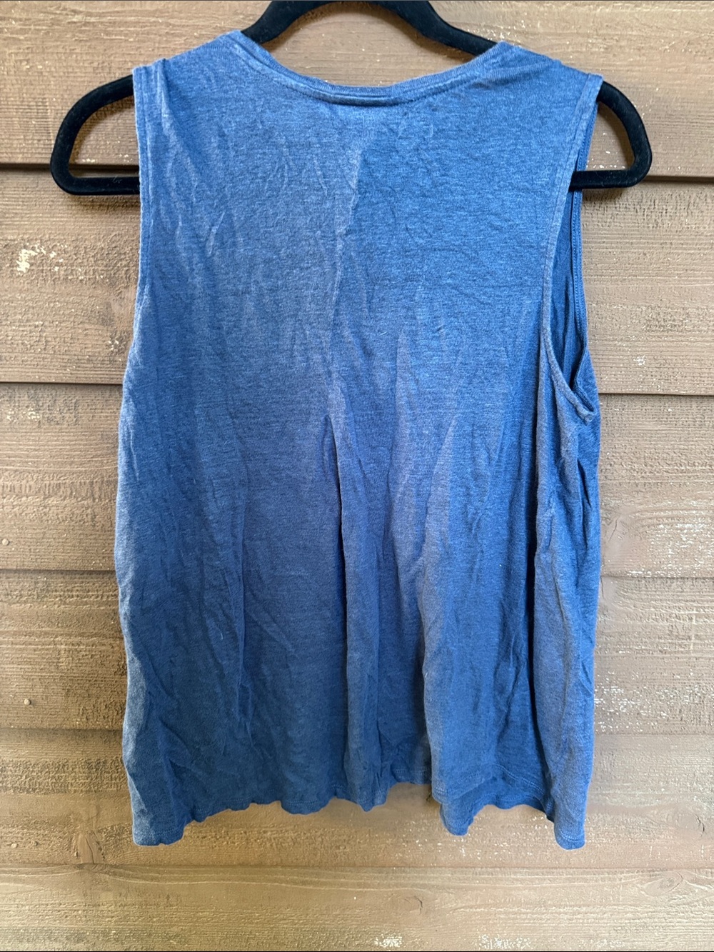 J. Jill Washed Linen Blue Sleeveless Tank size Medium - Picture 4 of 4
